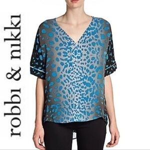 ROBBI & NIKKI ANIMAL PRINT TOP sz S